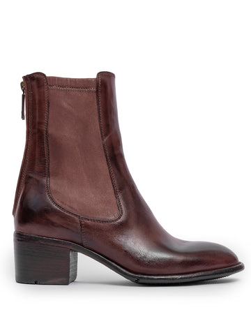 Brown Mid Heel Boot