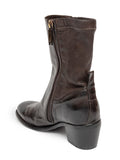 Dark Green Mid Heel Boot