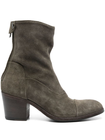 Beige Medium Heel Boot